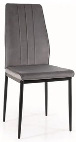 Scaun de bucaterie Atom Velvet, gri