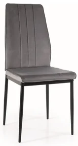 Scaun de bucaterie Atom Velvet, gri