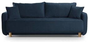 Canapea albastru-închis extensibilă, cu spațiu de depozitare 231 cm Elen – Micadoni