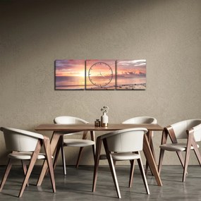 Tablou - Panorama mării (cu ceas) (90x30 cm)