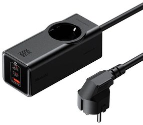 Prelungitor McDodo, 1 priza, 2xUSB-C max 70W+USB-A, 1.5 metri, negru