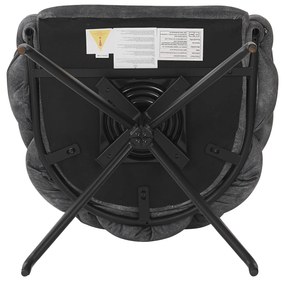 Set de 2 scaune din catifea, Gri | Aosom Romania