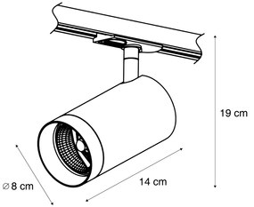 Spot modern bej pentru sistem de șină monofazat GU10 70mm - Iconic Jeana Luxe