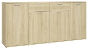 3074930 vidaXL Servantă, stejar Sonoma, 160x36x75 cm, lemn prelucrat