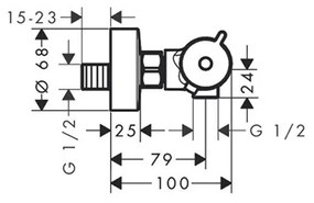 Baterie cada-dus termostatata Hansgrohe, Ecostat 1001, crom