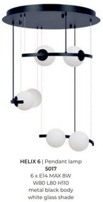 Lustra suspendata cu 6 de surse de lumina HELIX