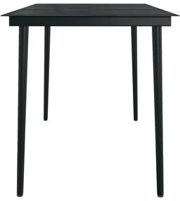 Set mobilier pentru gradina, 5 piese, negru Lungime masa 140 cm, 5