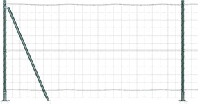 vidaXL Gard cu Stâlp Verde 1,2 x 10 m Oțel