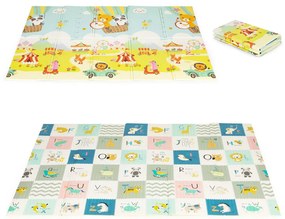 Covoraș de joacă educațional cu pungă pliabilă cu două fețe