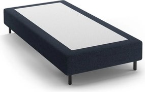 Pat albastru închis tapițat fără tăblie 90x200 cm Whale – Micadoni