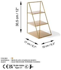 Suport bijuterii GED-011 Auriu 16x30.5x17 cm