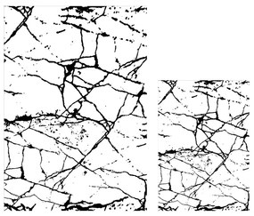 Covorașe de baie albe/negre 2 buc. 60x100 cm Cracks – Mila Home