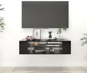 vidaXL Dulap TV suspendat, negru, 100x30x26,5 cm, PAL