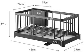 Suport pentru vase YAMAZAKI Tower Wire, negru