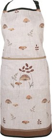 Sort de bucatarie, bej, din bumbac, 70x85 cm, Mushrooms