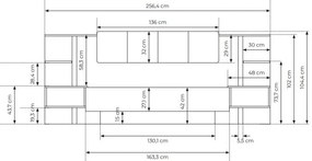 Pat matrimonial 160 cm cu noptiere Danton K (cu sp. depozitare) (fără saltea și somieră) (Bej). 1071334