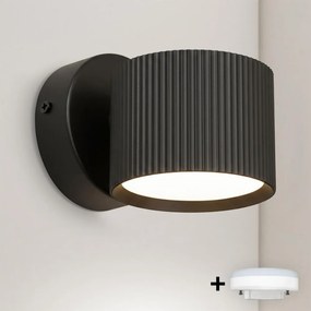 Brilagi - Lampă spot de perete LED RGB dimabilă STRIPY 1xGX53/14W/230V Wi-Fi Tuya neagră