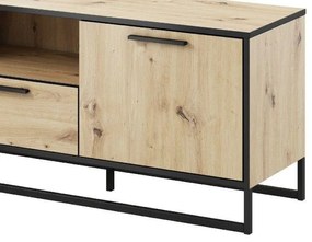 Masă TV/ Dulap Bruck (stejar artisan + negru). 1091811