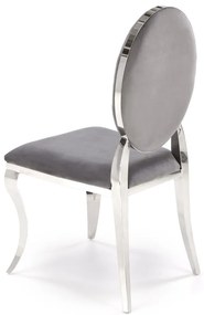Scaun K555 velvet gri Blu14/argintiu