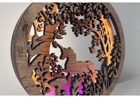 Li-Go 23568/DUB2 - Decorațiune LED de masă reglabilă, LED/12W/230V, 20x22 cm, stejar