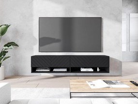 Dulap TV de perete Adenuk 140 MDF (Negru grafit + Negru) . 1106322