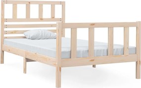 vidaXL Cadru de pat single, 90x190 cm, lemn masiv