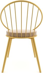 Scaun metal, Dining Homs, auriu, 76 x 62 cm,30450