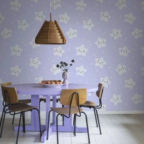 Fototapet, Cute Stars, Lilac, Rebel Walls