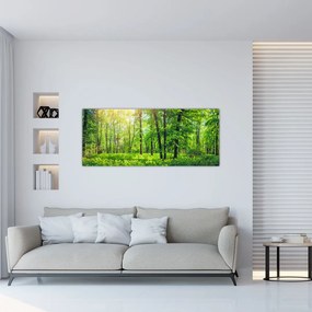 Tablou - Pădurea cu frunze de primăvară (120x50 cm)
