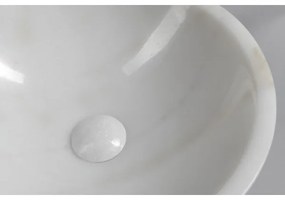 Sapho - Lavoar pe blat BLOK Ø 40 cm marmură/alb