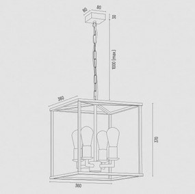 Lustra design modern Monzano negru, auriu