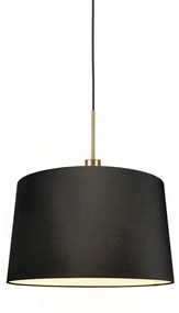 Lampă modernă cu pandantiv din bronz cu abajur 45 cm negru - Combi 1