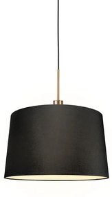 Lampă suspendată modernă bronz cu umbră 45 cm negru - Combi 1