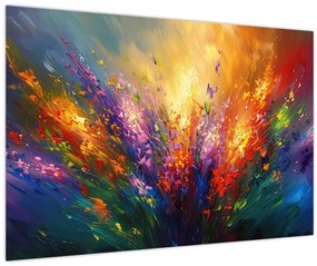 Tablou - Abstracție de flori (90x60 cm)