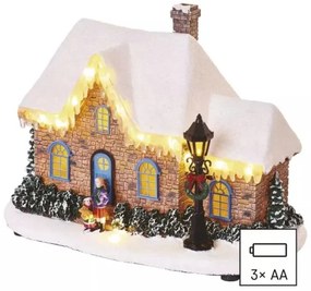Decorațiune LED de Crăciun LED/3xAA casă