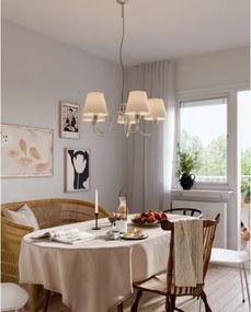 ByRydens 4202720-6510 - Lustră pe cablu LYNF 5xE14/8W/230V crom/alb