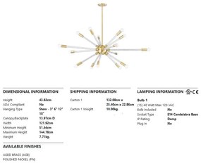Candelabru, lustra suspendata, design modern PIPPIN alama antichizata
