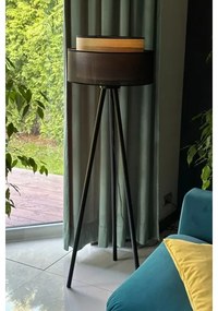 Lampadar WOOD Duolla BOHO 1xE27/15W/230V d. 45 cm negru/bej