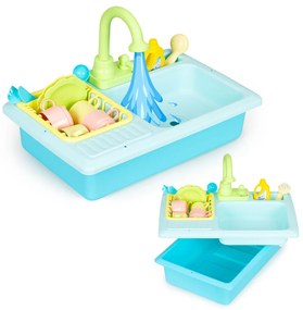 Chiuvetă de bucătărie umplută cu apă cu robinet 12 jucării suplimentare pentru copii