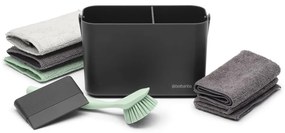 Set pentru spălat vase gri închis din plastic reciclat SinkSide – Brabantia