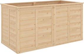 Outsunny Pat înălțat din lemn 152 x 77 x 77 cm, adânc înălțat, pat de ierburi cu bază deschisă, tije de consolidare | Aosom Romania