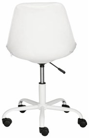 Scaun confortabil de birou Støraa Carl, alb