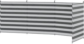 Outsunny Paravan de Plajă Pliabil din Poliester 540x150 cm Gri | Aosom Romania