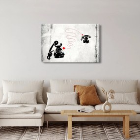 Tablou - Desen de telefon în stilul lui Banksy (90x60 cm)