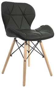 Scaun Bucatarie/Dining  Kross Negru Piele Ecologica