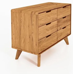 Comodă joasă din stejar 90x63 cm Greg - The Beds