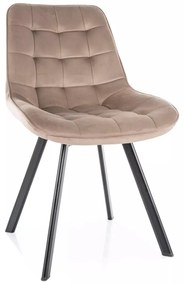 Scaun rotativ Monti velvet bej inchis/negru Blu40