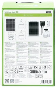 Lustră LED solară Aigostar 2xLED/35W/12V 6000 mAh 6500K d. 10 cm