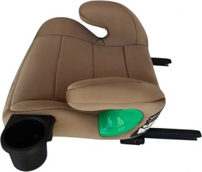 Inaltator auto XXL cu ISOFIX si suport pahar NOVOKIDS Splend'or Edition HF-02, R129 i-Size, 125-150 cm, Crem Bej