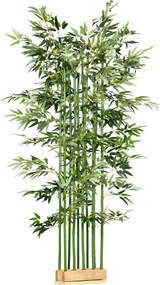 HOMCOM Bambus Artificial, Plantă Decorativă, Aspect Realist, Ușor de Întreținut, Pentru Casă, 180 cm, Verde | Aosom Romania